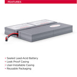 Cyber Power CA RB0690X4B UPS Replacement Battery Cartridge, 6V/9AH
