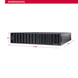 CyberPower OL10KSTF Smart App Online Step-Down Isolation Transformer, 10000 VA/10000 W, 6 Outlets, 2U Rack/Tower