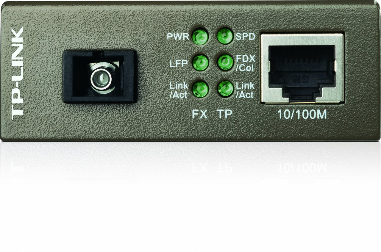 TP-Link WDM Fast Ethernet Media Converter, Up to 100Mbps RJ45 to 100M Single-Mode SC Fiber, 1550nm Transfer Data and 1310nm Receive Data (MC111CS)