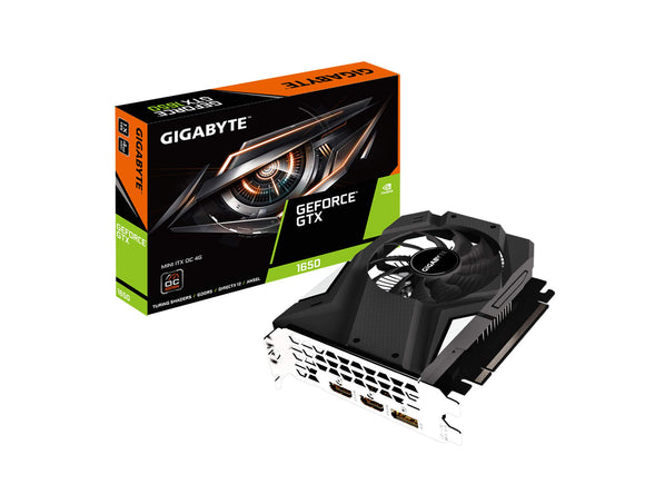 GIGABYTE GeForce GTX 1650 Mini ITX OC 4G Graphics Card, Mini ITX Form Factor, 4GB 128-Bit GDDR5, Gv-N1650IXOC-4GD Video Card