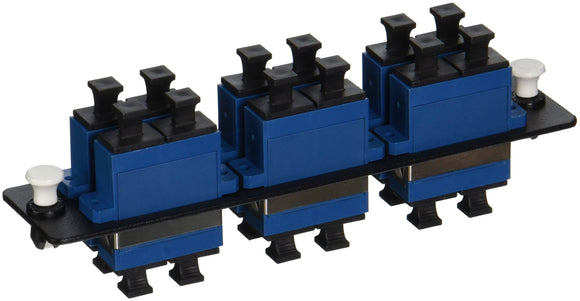 C2G 31105 Q-Series 12-Strand, SC Duplex, PB Insert, Multimode/Single-mode Adapter Panel, TAA Compliant, Blue