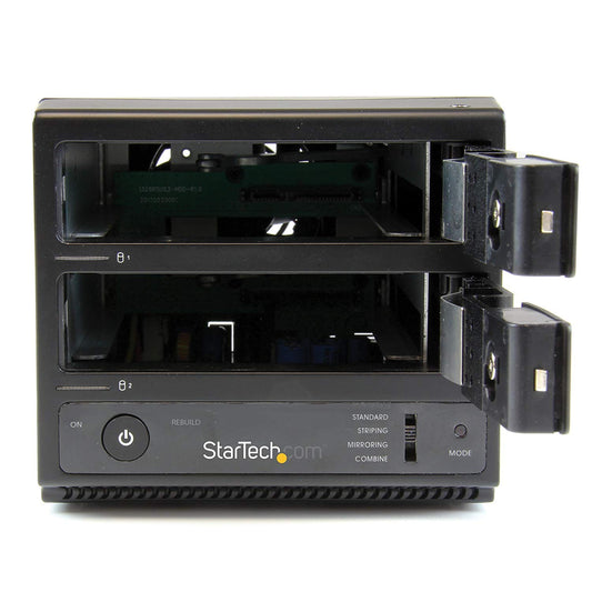 STARTECH USB 3.0/eSATA Dual-Bay Trayless 3.5-Inch SATA III Hard Drive Enclosure with UASP (S352BU33RER)