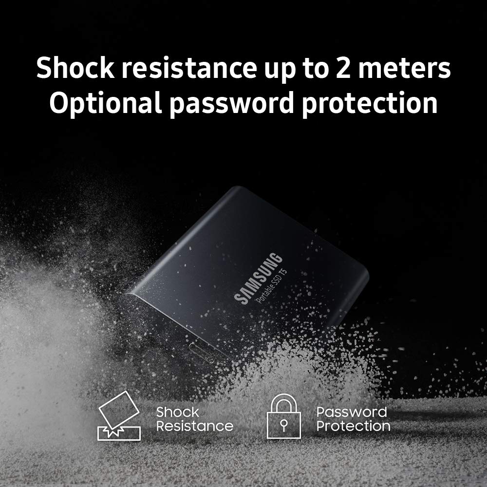 Samsung Portable 250GB SSD T5 (MU-PA250B/AM) Alluring Blue