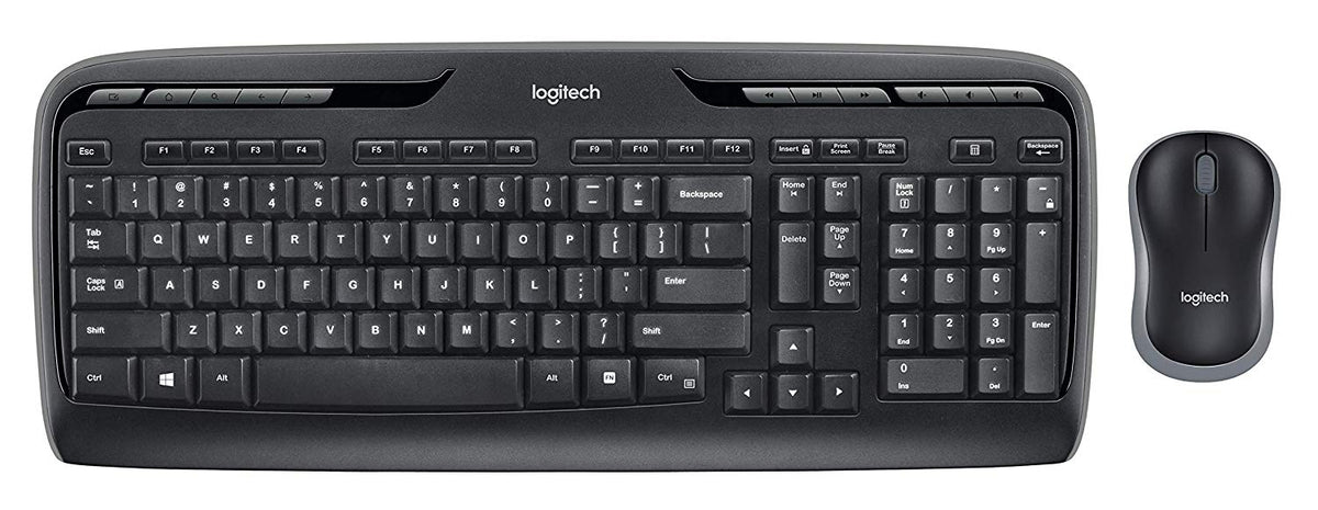 Logitech MK320 Wireless Desktop Keyboard and Mouse Combo — Entertainment Keyboard and Mouse, 2.4GHz Encrypted Wireless Connection, Long Battery Life