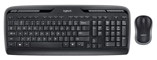 Logitech MK320 Wireless Desktop Keyboard and Mouse Combo — Entertainment Keyboard and Mouse, 2.4GHz Encrypted Wireless Connection, Long Battery Life
