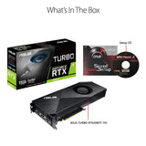 ASUS GeForce RTX 2080 Ti 11G Turbo Edition GDDR6 HDMI DP 1.4 Type-C graphics card (TURBO-RTX2080TI-11G)