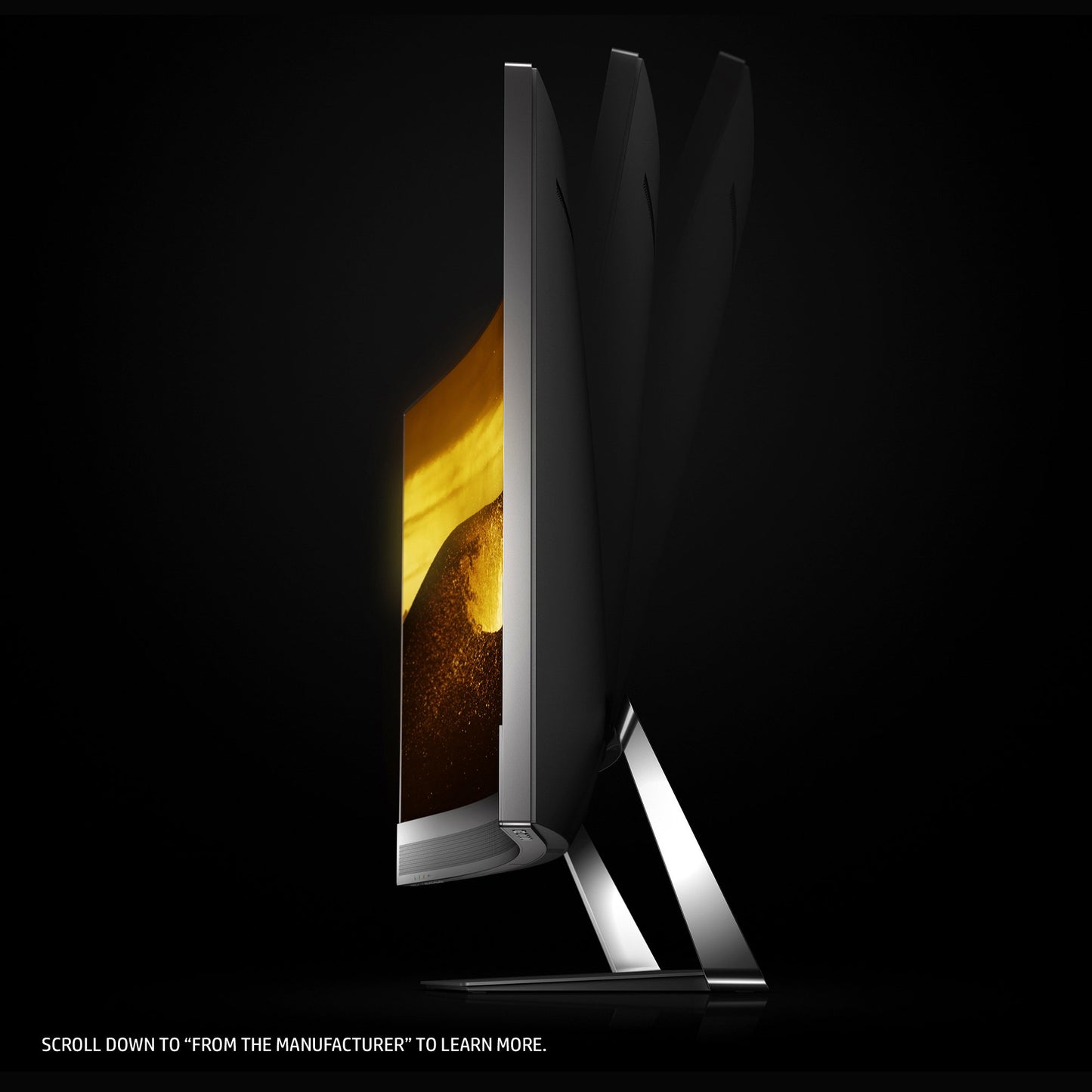 HP ENVY 34 Curved Display Ultra WQHD Curved Monitor with AMD Freesync Technology, Webcam and Audio by Bang & Olufsen (Black/Silver)