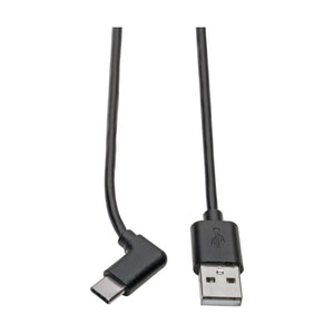 Tripp Lite USB 2.0 Hi-Speed Cable A to USB Type C M/Right-Angle, 6' (U038-006-CRA)