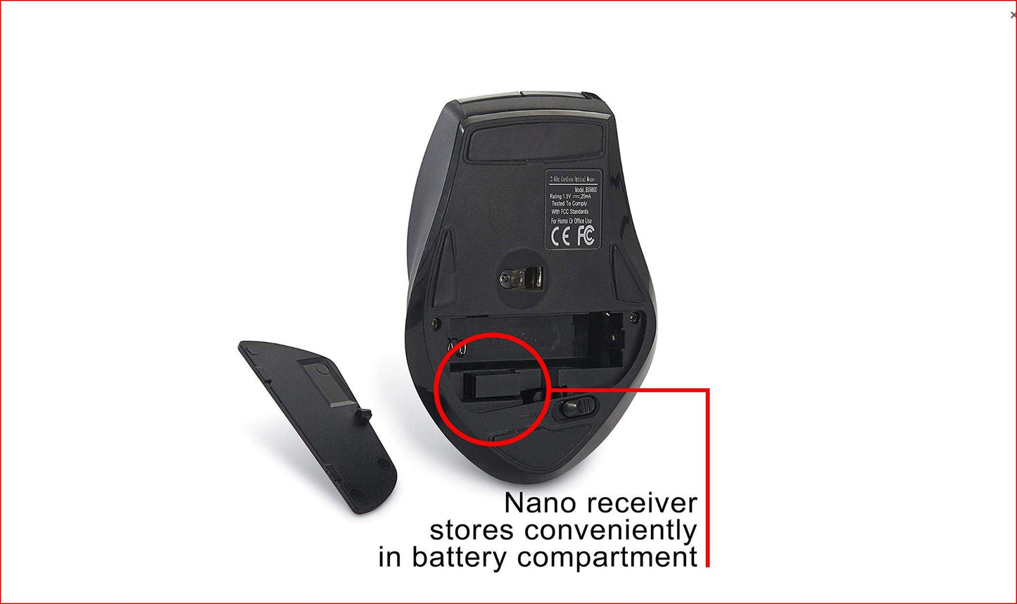Verbatim Wireless Multimedia Keyboard and 6-Button Mouse Combo - 2.4GHz with Nano Receiver - Mac & PC Compatible - Black