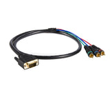 StarTech.com 3-Feet HD15 to Component RCA Breakout Cable Adapter, M/M HD15CPNTMM3