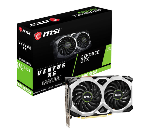 MSI Gaming Geforce GTX 1660 Super 192-bit HDMI/DP 6GB GDRR6 HDCP Support DirectX 12 Dual Fan VR Ready OC Graphics Card (GTX 1660 Super Ventus XS OC)