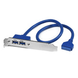StarTech.com USB3SPLATE 2-Port USB 3.0 A Female Slot Plate Adapter