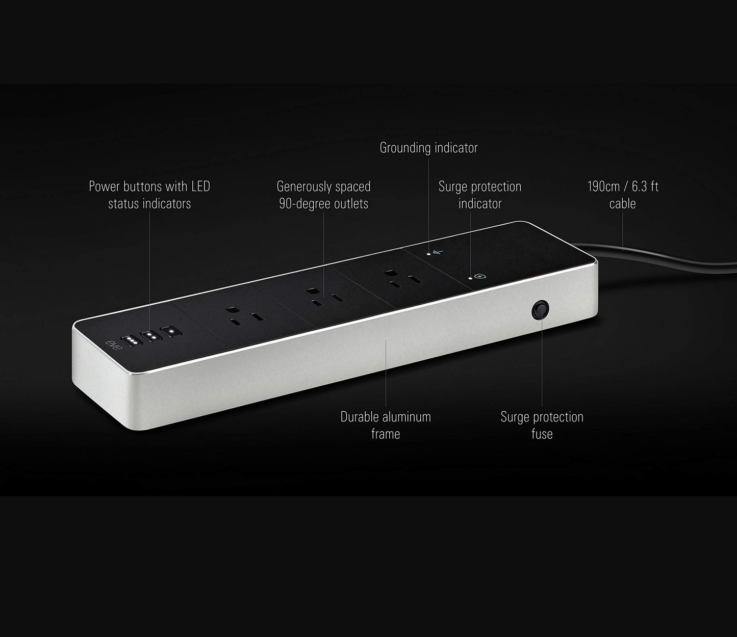 Eve Energy Strip - Smart Triple Outlet & Power Meter with surge, overvoltage, overcurrent protection, Apple HomeKit Technology