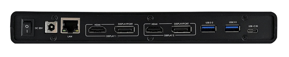 VisionTek Universal USB 3.0 Dual 4K Display Laptop Docking Station, Dual 4K Video (2 HDMI / 2 DisplayPort, Audio line in, Headphone, Ethernet, 6 USB 3.0 Ports for PC, Mac or Chrome OS) - 901005