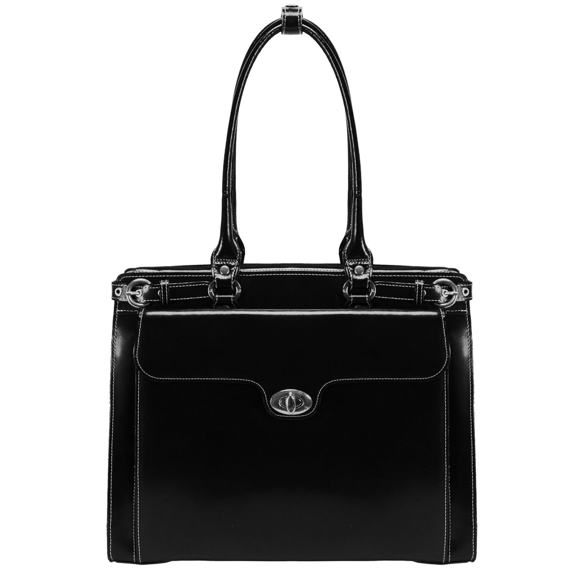 McKlein 94835 USA Winnetka 15" Leather Ladies' Laptop Briefcase Black