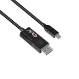 Club 3D USB C to Displayport Cable 1.4 8K 60Hz, 4K 120Hz and Displayport to USB C bi-Directional 1.8 Meter/6 Feet HDR Support.