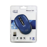 Adesso Ergonomic iMouse S50 - Wireless Optical Mouse (Blue)