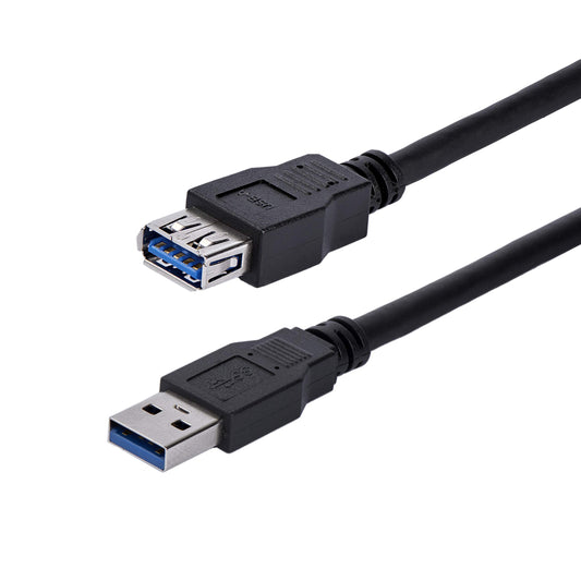 StarTech.com USB3SEXT1MBK 1m Black SuperSpeed USB 3.0 Extension Cable A to A, Male to Female