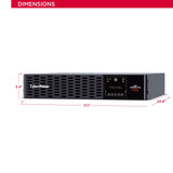 Cyber Power CA PR3000RTXL2UAN Smart App Sinewave UPS System, 3000VA/3000W, 9 Outlets, 2U Rack/Tower, Rmcard205 Pre-Installed