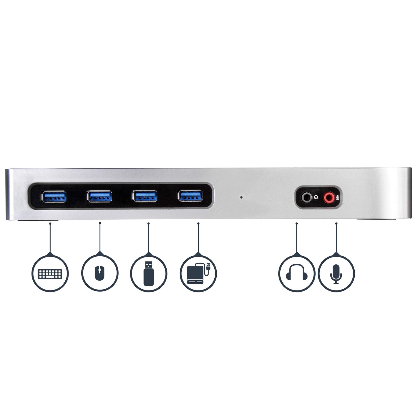StarTech.com Dual 4K Docking Station - USB C and A (3.0) - Dual Monitor DisplayPort + HDMI Dock for Mac & Windows Laptops (DK30A2DH)