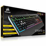 Refurbished Corsair STRAFE RGB Mechanical Gaming Keyboard, Ultra-Quiet, Backlit Multicolor LED, Cherry MX SILENT(CH-9000121-NA)