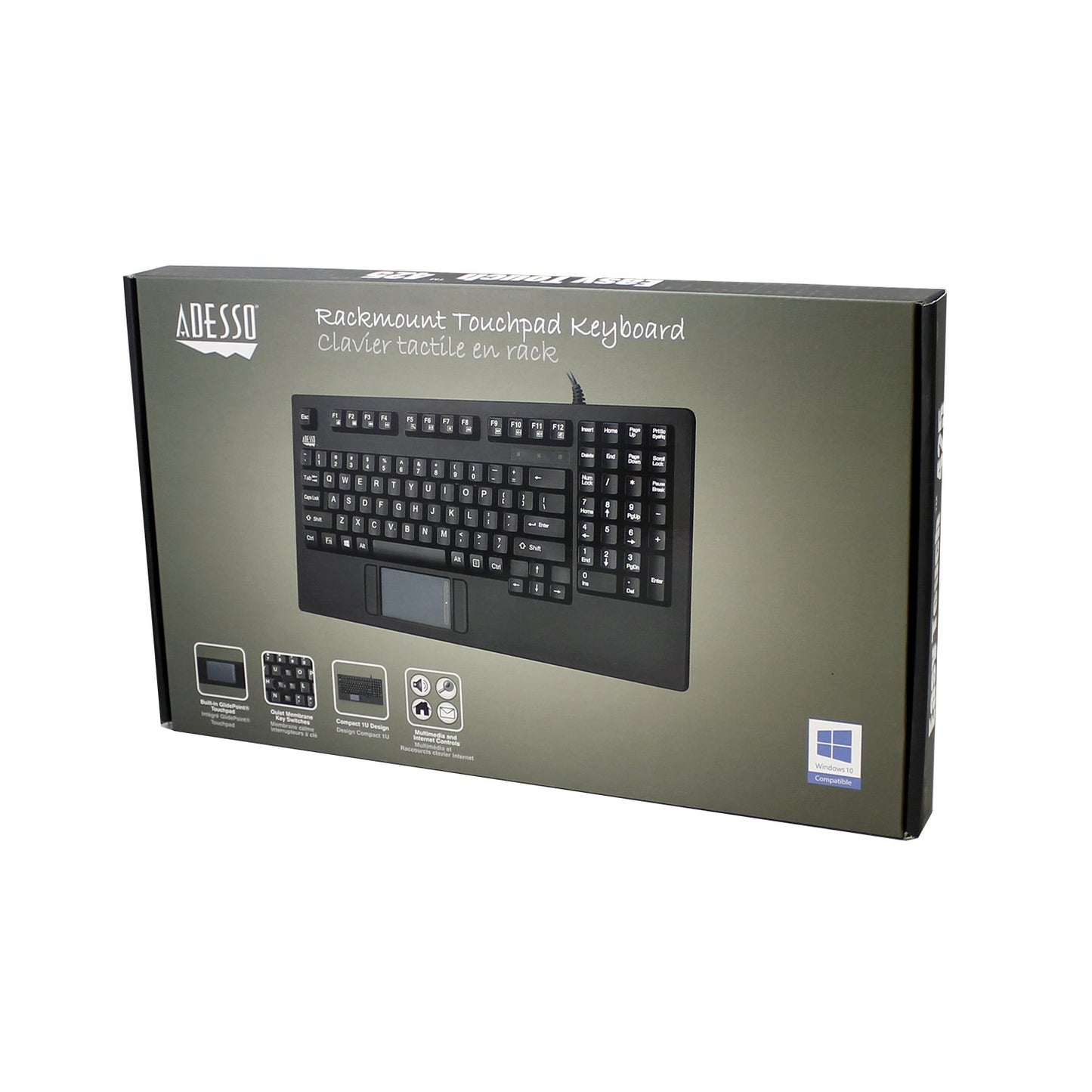 Adesso AKB-425UB - Easytouch Rackmount USB Touchpad Keyboard