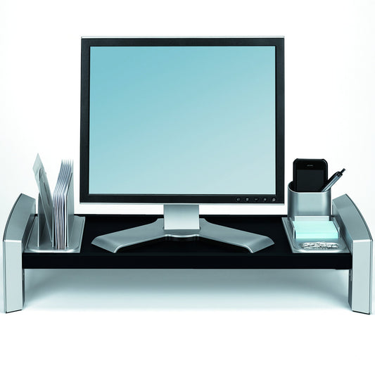 Fellowes Professional Series Flat Panel Workstation, Black/Silver