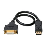 DisplayPort to DVI Adapter Converter Cable M/F 1080P Black 1ft