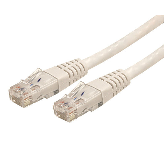 StarTech.com C6PATCH4WH Molded RJ45 UTP Gigabit Cat6 Patch Cable, 4-Feet (White)