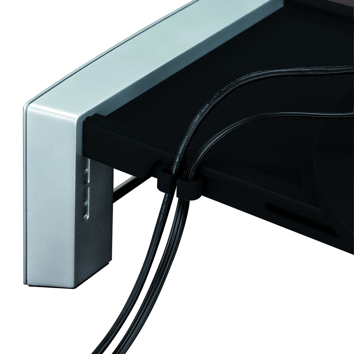 Fellowes Professional Series Flat Panel Workstation, Black/Silver