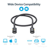 StarTech TBLT34MM50CM.com Thunderbolt 3 Cable - 40Gbps - Daisy Chainable - Passive - USB C Cable - USB-C Thunderbolt to Thunderbolt Cable