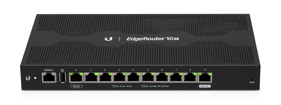 Ubiquiti Networks EdgeRouter 10X, 10-Port High-Performance Gigabit Router with PoE Flexibility (ER-10X)
