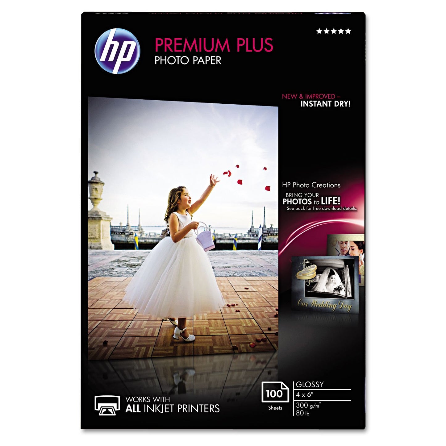 HEWLETT PACKARD HP PREM Plus 4X6 GLS 100 SHT Photo Paper
