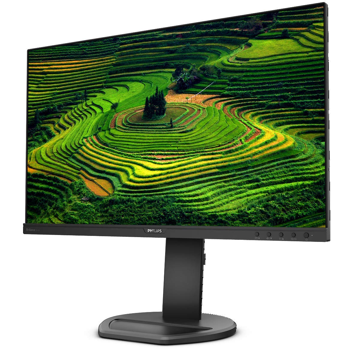 Philips 241B8QJEB 24" Frameless Monitor, Full HD 1080P, IPS Panel, HDMI/DisplayPort/DVI-D/VGA, USB 3.0 hub, Built-in Speakers, VESA, Ergonomic Stand, TCO Edge