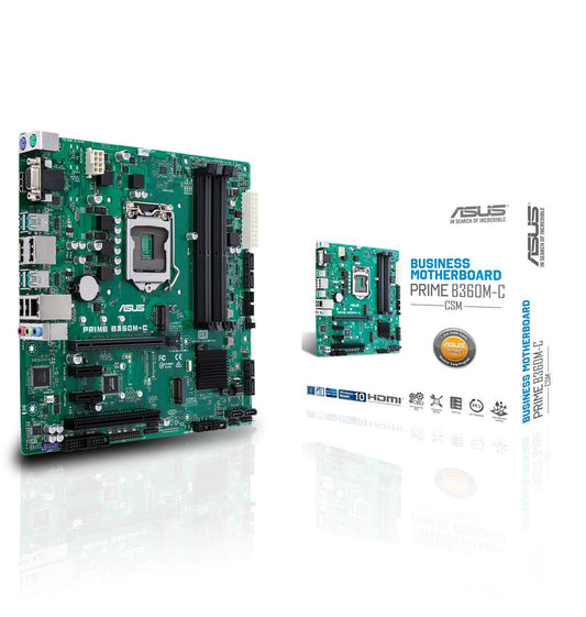 ASUS Prime B360M-C/CSM LGA1151 (300 Series) DDR4 DP HDMI VGA M.2 mATX Motherboard