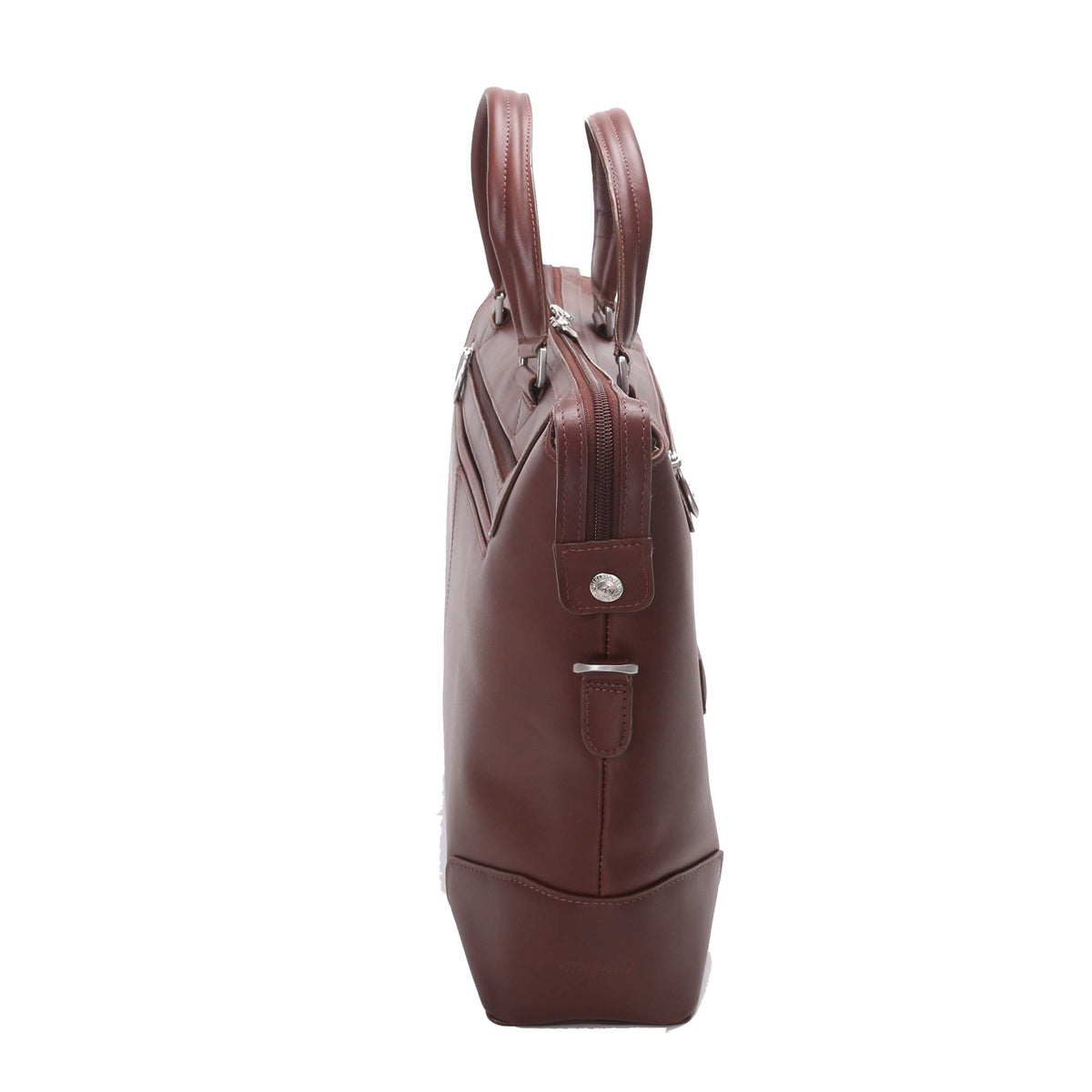 McKlein Arcadia, Top Grain Cowhide Leather, Slim Laptop Briefcase, Brown (88764)