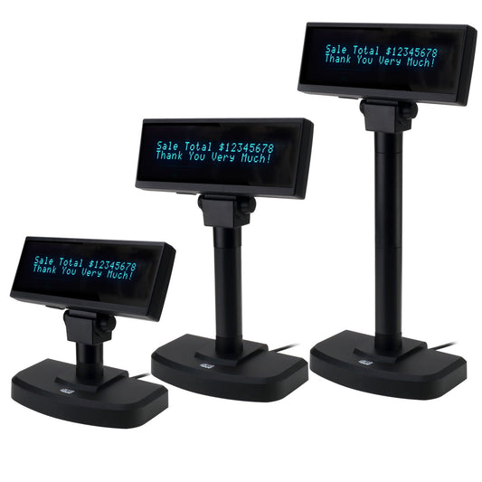 Adesso APD-200 POS Register Stand Up Display Vacuum Fluorescent Screen VFD Monitor 8.8" Black