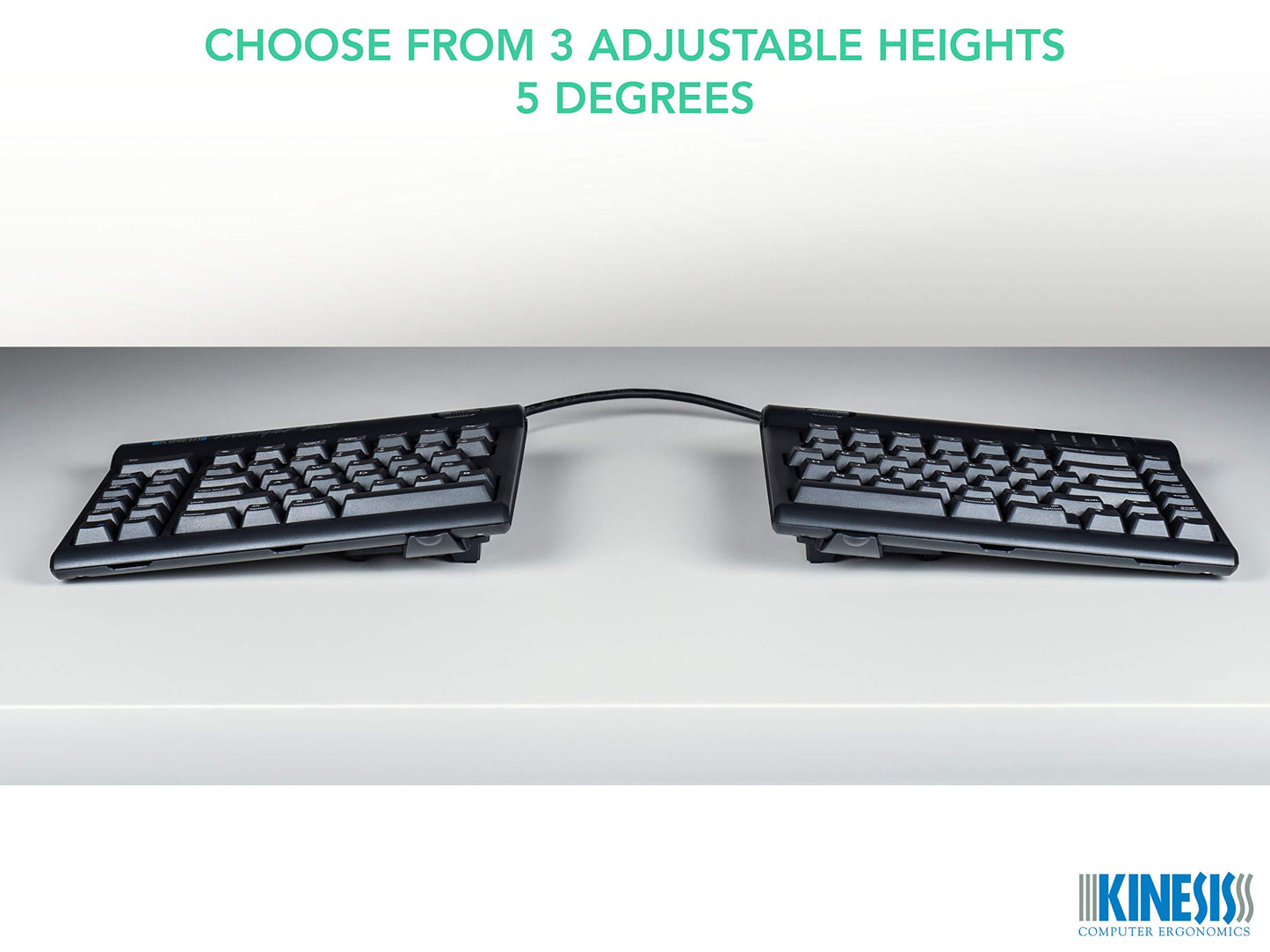 Kinesis Freestyle V3 V-Lifter for Freestyle Solo Keyboard, Black, Provides 5, 10