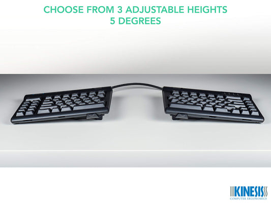Kinesis Freestyle V3 V-Lifter for Freestyle Solo Keyboard, Black, Provides 5, 10