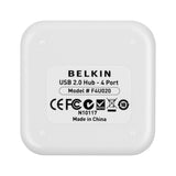 Belkin F4U020tt Powered Desktop USB Hub (4-Port), Black and White