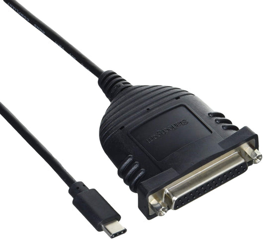 StarTech.com USB C to Parallel Printer Cable - DB25 Female Port for IEEE1284 Printers - Bus Powered - Printer Cable Adapter - USB to DB25 (ICUSBCPLLD25)