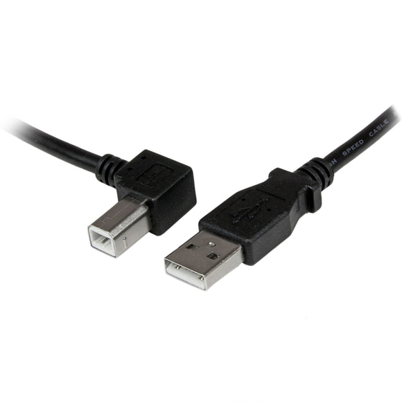 StarTech.com 1m USB 2.0 A to Left Angle B Cable Cord - 1 m USB Printer Cable - Left Angle USB B Cable - 1x USB A (M), 1x USB B (M) (USBAB1ML)