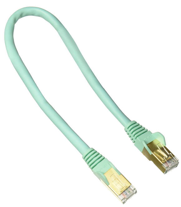 StarTech.com Cat6a Shielded Patch Cable - 1 ft - Aqua - Snagless RJ45 Cable - Ethernet Cord - Cat 6a Cable - 1ft (C6ASPAT1AQ)