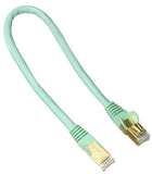 StarTech.com Cat6a Shielded Patch Cable - 1 ft - Aqua - Snagless RJ45 Cable - Ethernet Cord - Cat 6a Cable - 1ft (C6ASPAT1AQ)