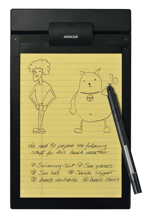 ACECAD PenPaper 5x8 Digital Notepad for iPad, Black