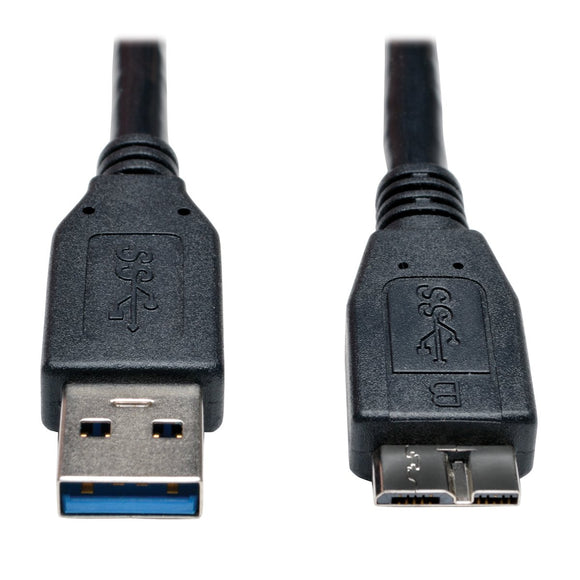TRIPP LITE 3-Feet USB 3.0 SuperSpeed Device Cable A to Micro-B M/M, Black (U326-003-BK)
