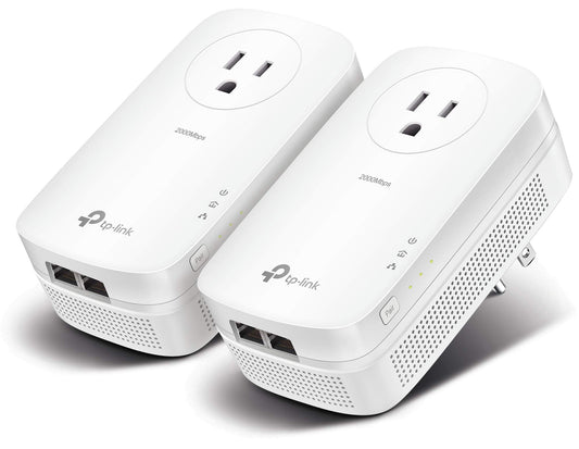 TP-Link Powerline Adapter AV2000 Mbps - Gigabit Port, Ethernet Over Power, Plug&Play, Power Saving, MU-MIMO, Noise Filtering(TL-PA9020P KIT)
