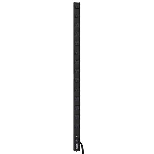 Tripp Lite Basic PDU, 1.44kW Single-Phase, 120V, 14 Outlets (5-15R), NEMA 5-15P Input, 15 ft. Cord, 0U Vertical Rack-Mount Power (PDUV15)