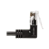 Tripp Lite Cat6 Gigabit Patch Cable Snagless Right-Angle UTP Slim, 1', Black (N201-SR1-BK)
