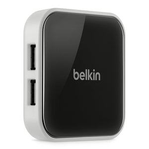 Belkin F4U020tt Powered Desktop USB Hub (4-Port), Black and White